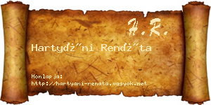 Hartyáni Renáta névjegykártya